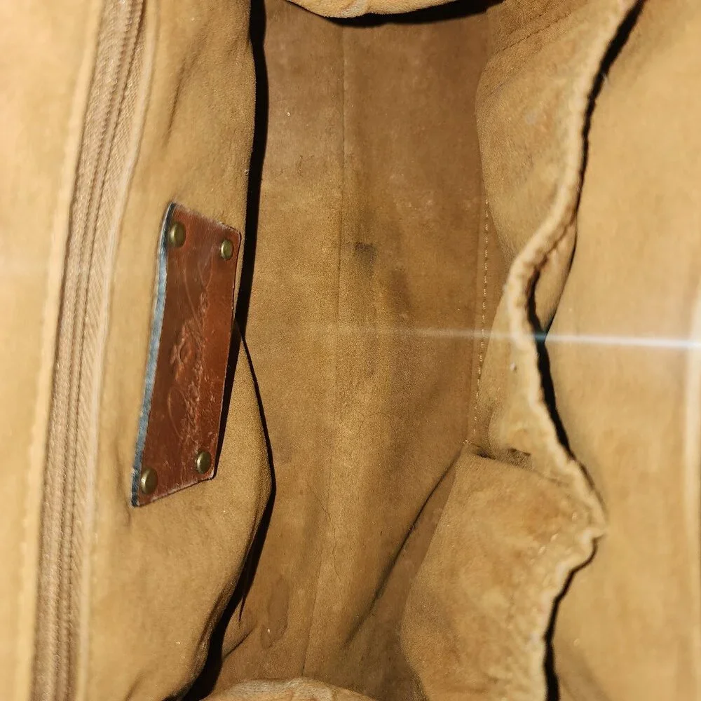 Patricia Nash Tan Croc-Embossed Satchel - Picture 9 of 10
